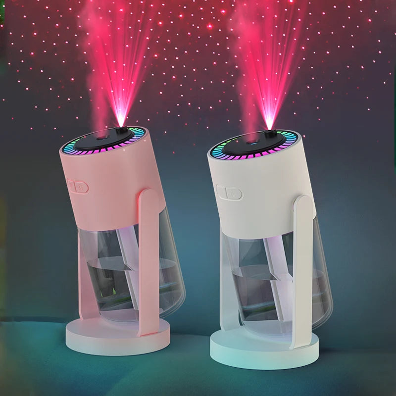 New Portable Usb Home Car Ultrasonic Mist Maker Humidifier With 7Colors Projection Led Romantic Starry Sky Lamp Humidifier