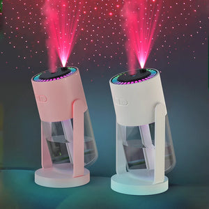 New Portable Usb Home Car Ultrasonic Mist Maker Humidifier With 7Colors Projection Led Romantic Starry Sky Lamp Humidifier