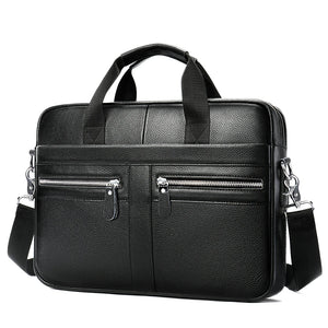 Professional Custom 2099 Real Cowhide Leather Office Briefcase Messenger Bag Leather Laptop Bag Leather Briefcase Bag