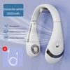 New Design Foldable LED digital display outdoor rechargeable electric Air cooling portable bladeless neck fan with three speed